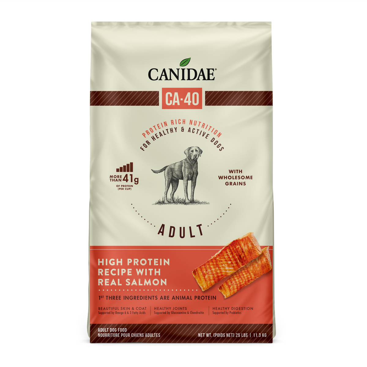Canidae - All Breeds, Adult Dog CA-40 High Protein Real Salmon Recipe Dry Dog Food