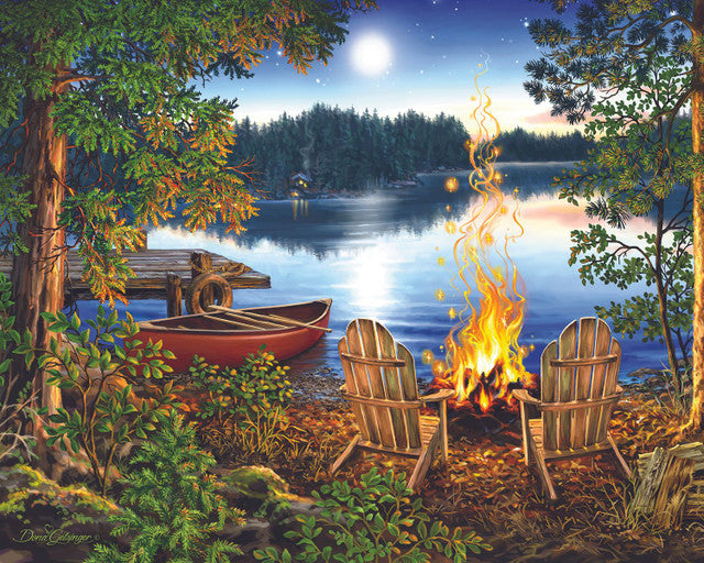Allied Products-Springbok - Wooden Lakeside Canoe Puzzle