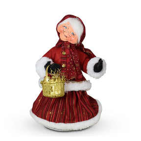 Annalee Dolls - Mrs Santa Crimson & Gold