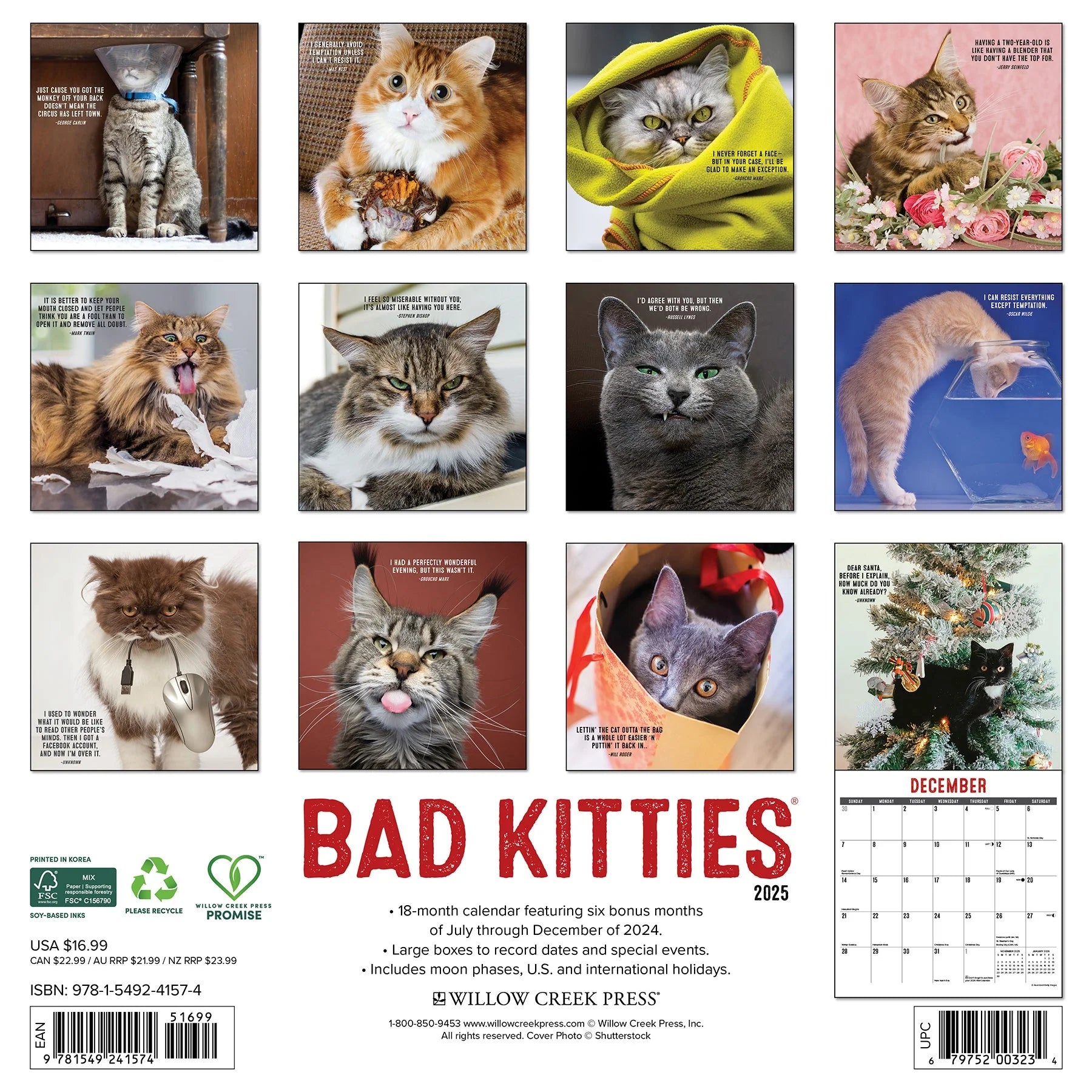 2025 Bad Kitties Calendar