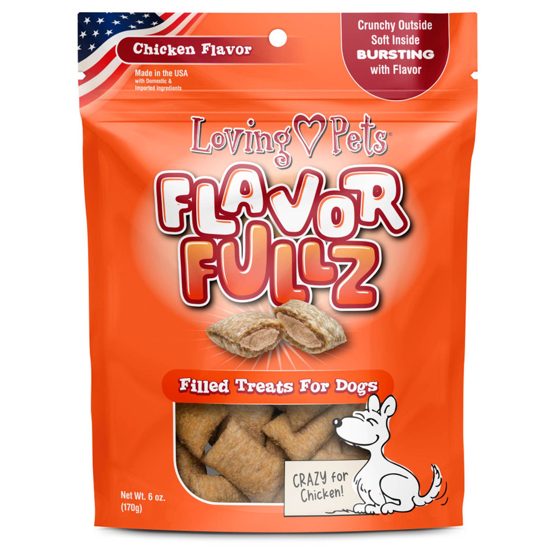 Loving Pets Inc. - Flavorfullz Chicken Flavor Filled Treats For Dogs