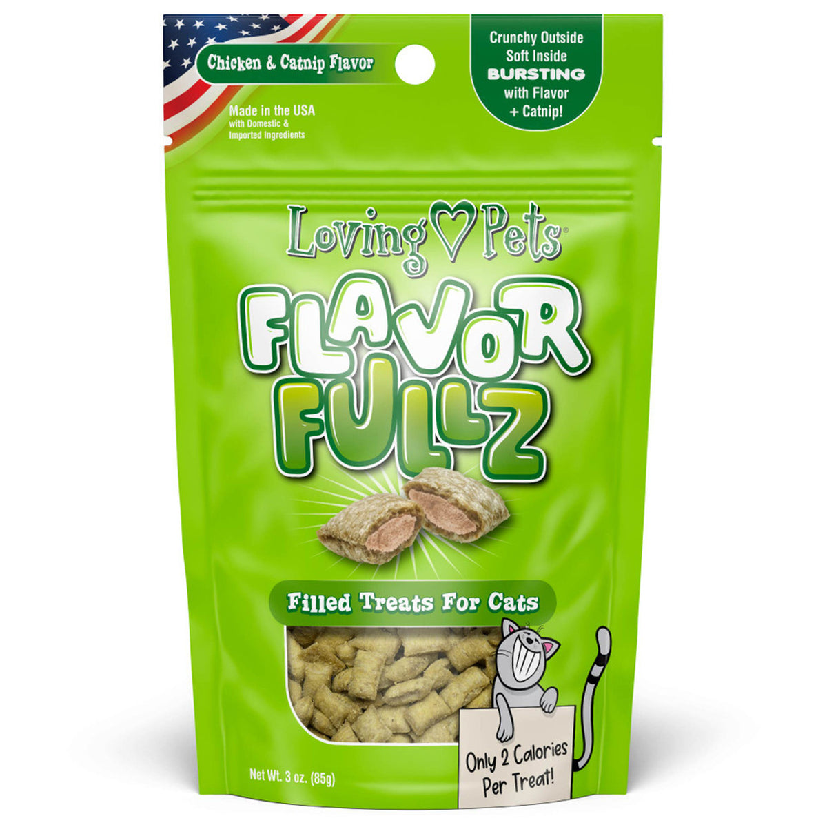 Loving Pets Inc. - Flavorfullz Chicken & Catnip Flavor Filled Treats For Cats