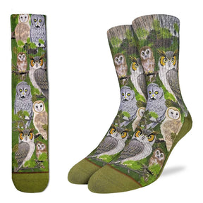 Good Luck Sock - Staring Owls