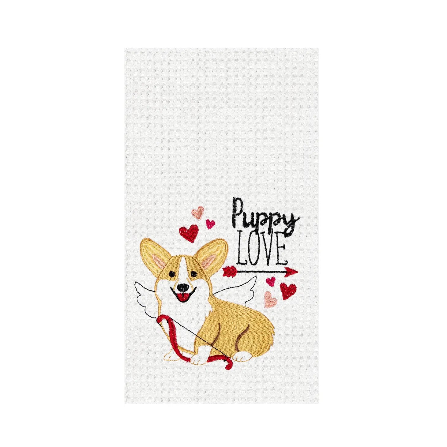 C&F Home - Valentine's Day Corgi Dog "Puppy Love" Kitchen Towel