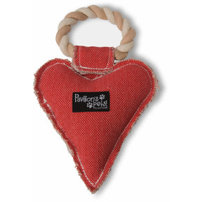 Pavilion - Canvas Dog Toy On Rope "Love is a 4 Legged Word"