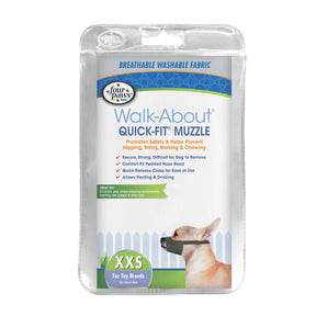 Four Paws - Muzzle Walk-About Quick-Fit Black
