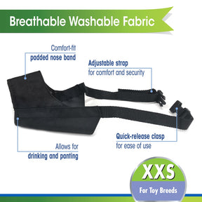 Four Paws - Muzzle Walk-About Quick-Fit Black