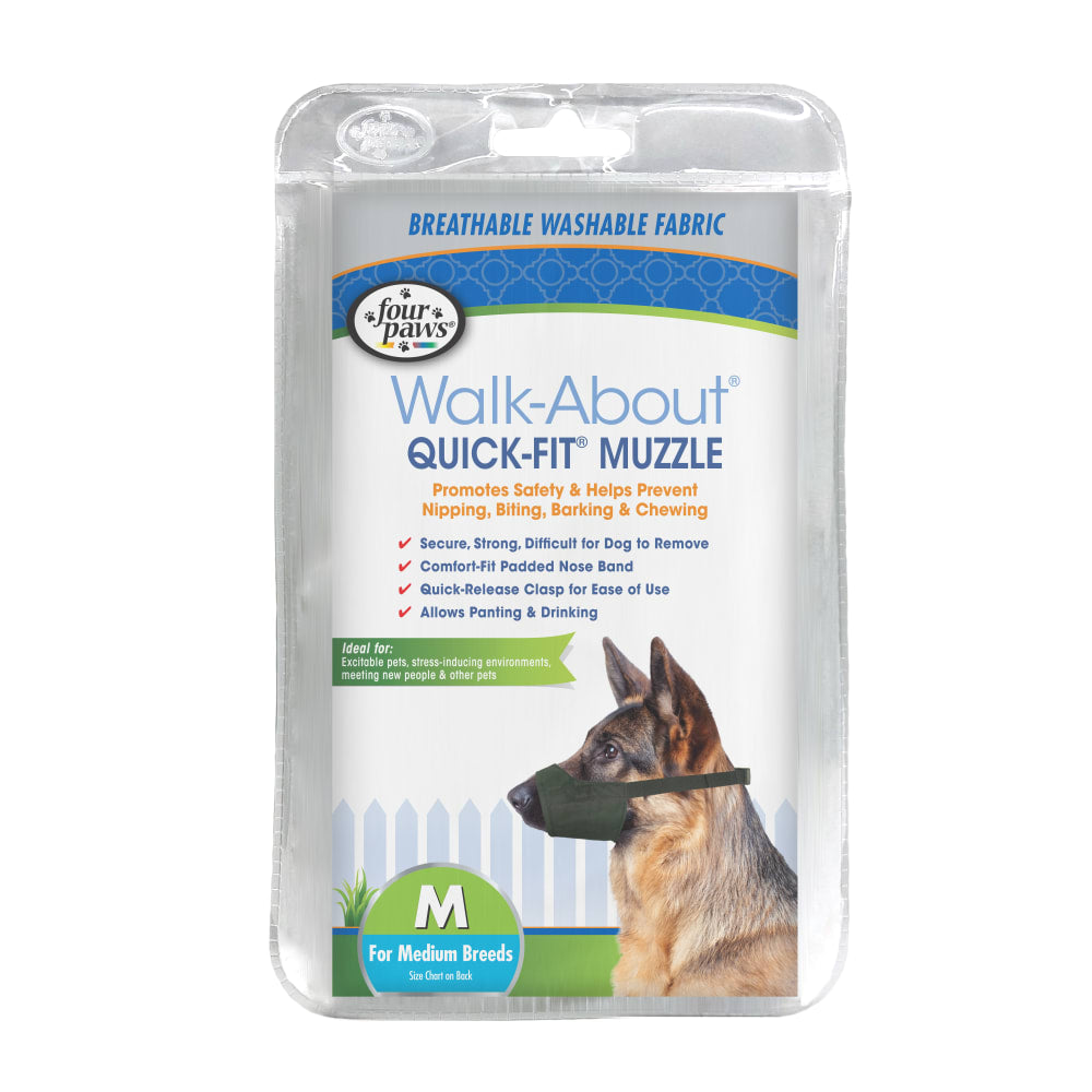 Four Paws - Muzzle Walk-About Quick-Fit Black