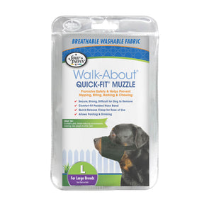 Four Paws - Muzzle Walk-About Quick-Fit Black
