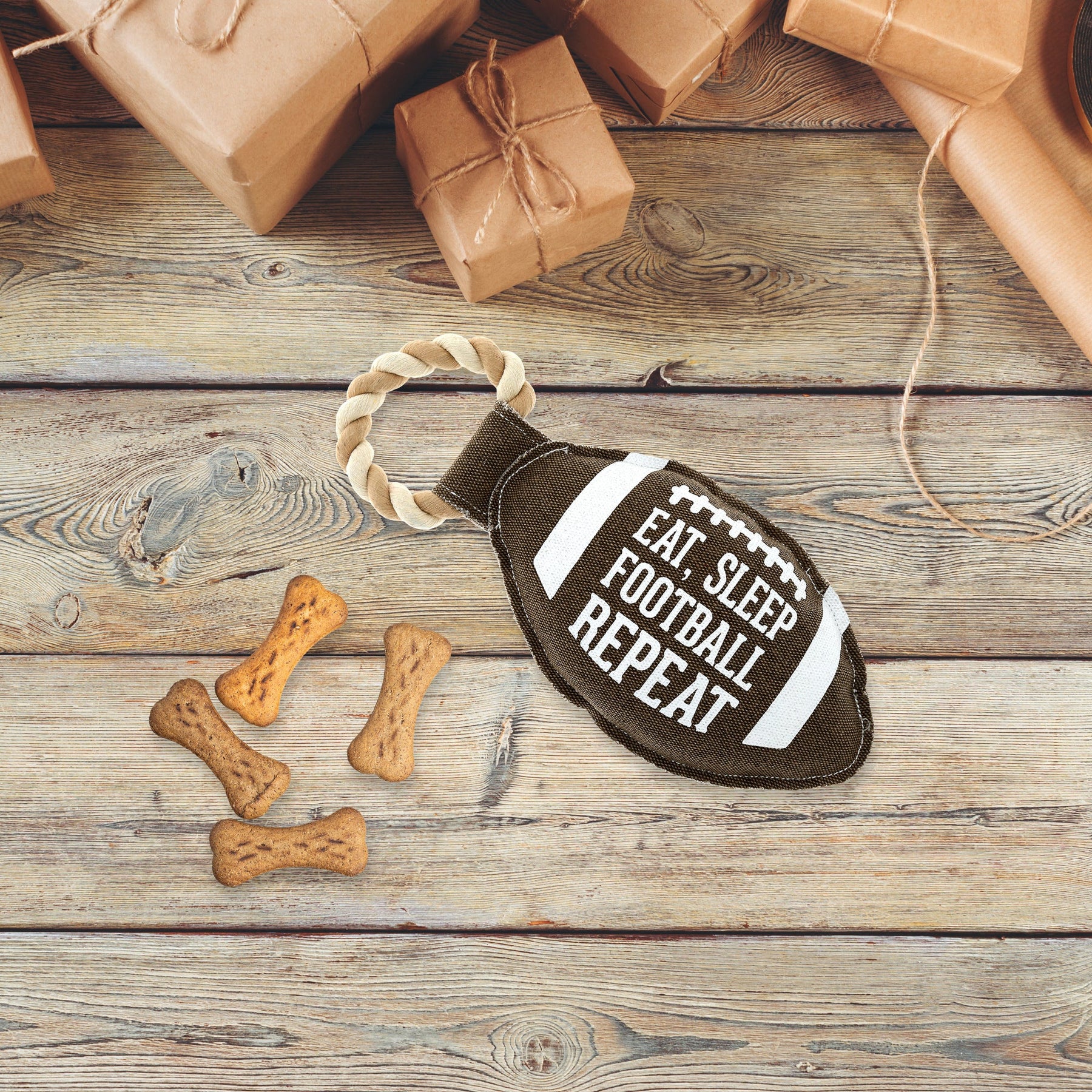 Pavilion - Canvas Dog Toy On Rope Football