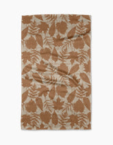 Geometry - Tea Towel Autumnal Leaves Gold