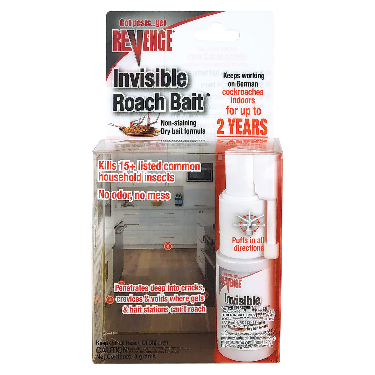 Revenge Invisible Ant & Roach Bait w/ Puffer