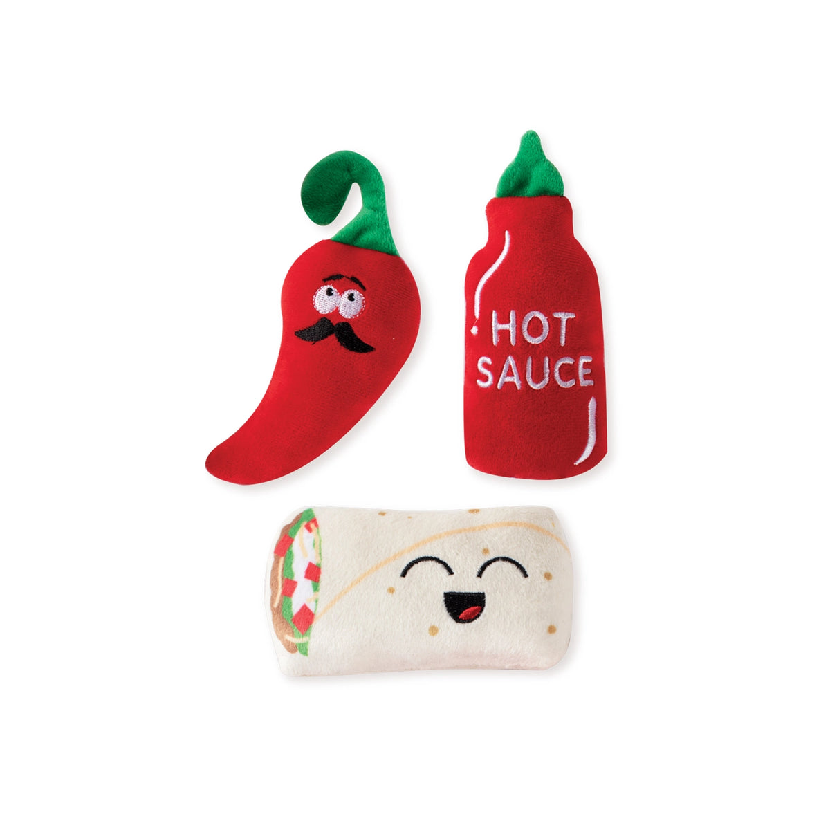 Petshop by Fringe Studio - Dog Toy 3 Pc Set Hot & Spicy