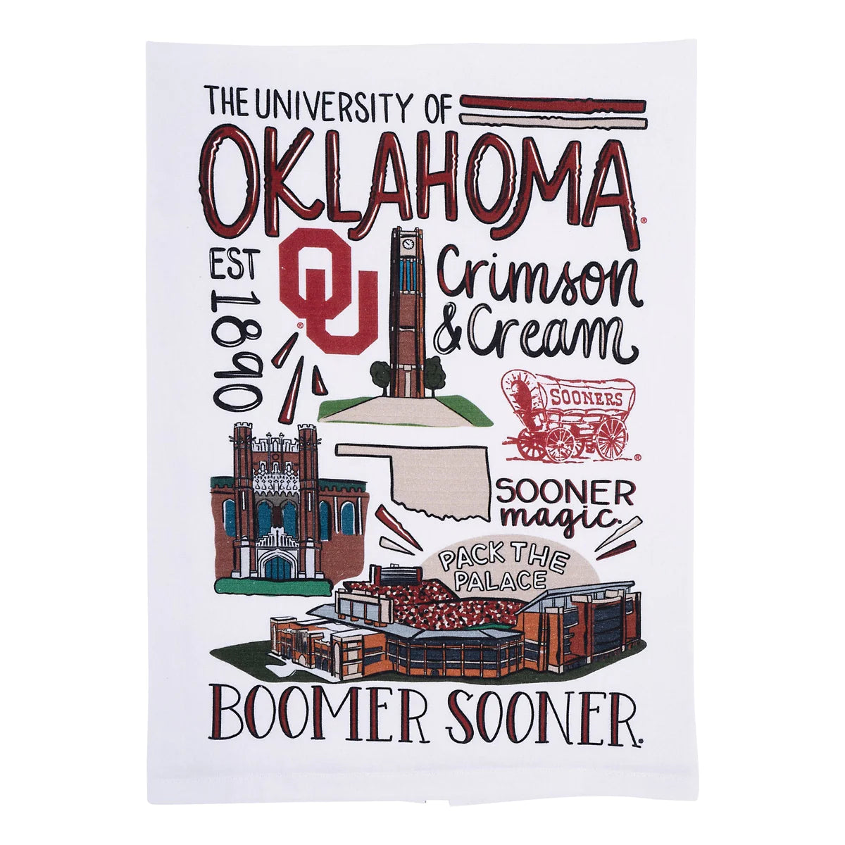 Icon Tea Towel Oklahoma