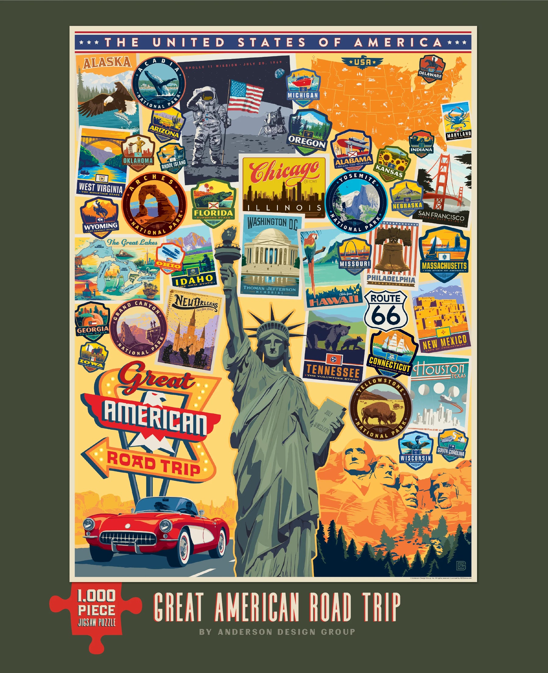 Willow Creek Press - Puzzle Great American Roadtrip