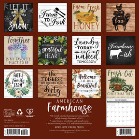Willow Creek Press - 2026 American Farmhouse Calendar