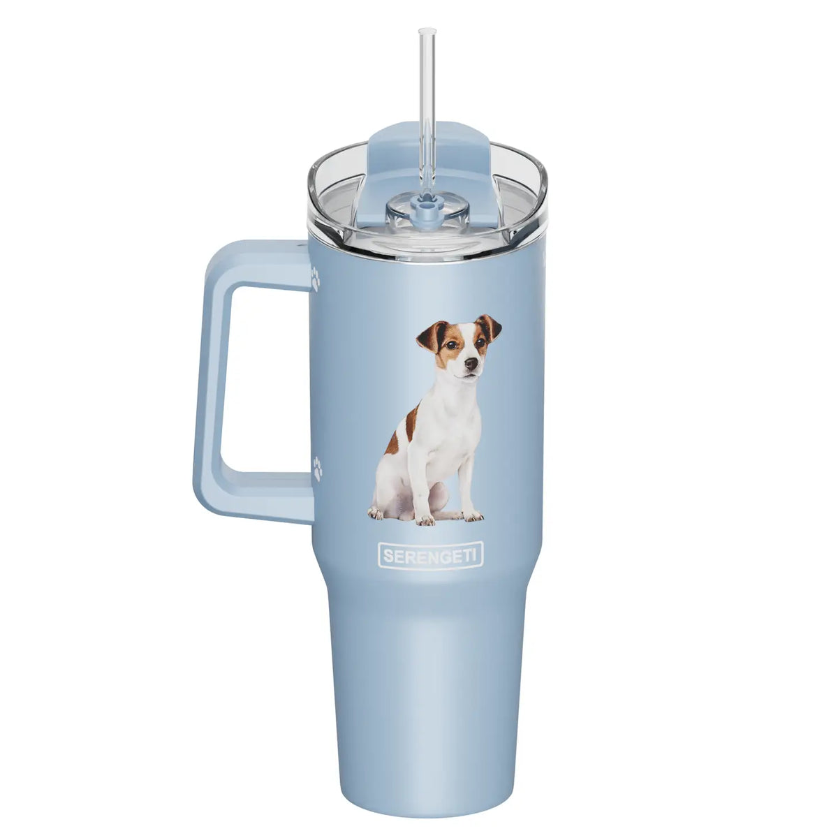 Tumbler with Handle & Straw Jack Russel Terrier
