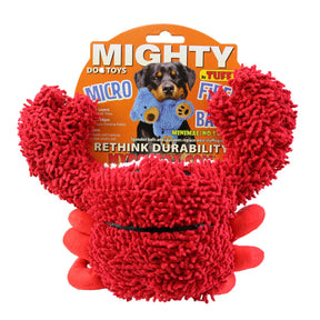 Tuffy Dog Toys - Mighty Microfiber Ball Crab Squeaky Toy