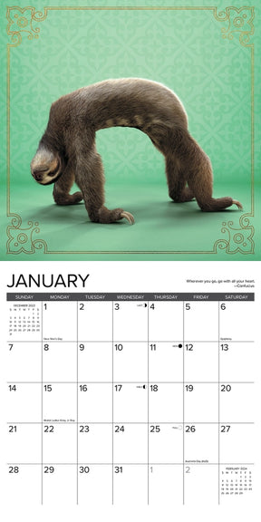 2024 Sloth Yoga Calendar