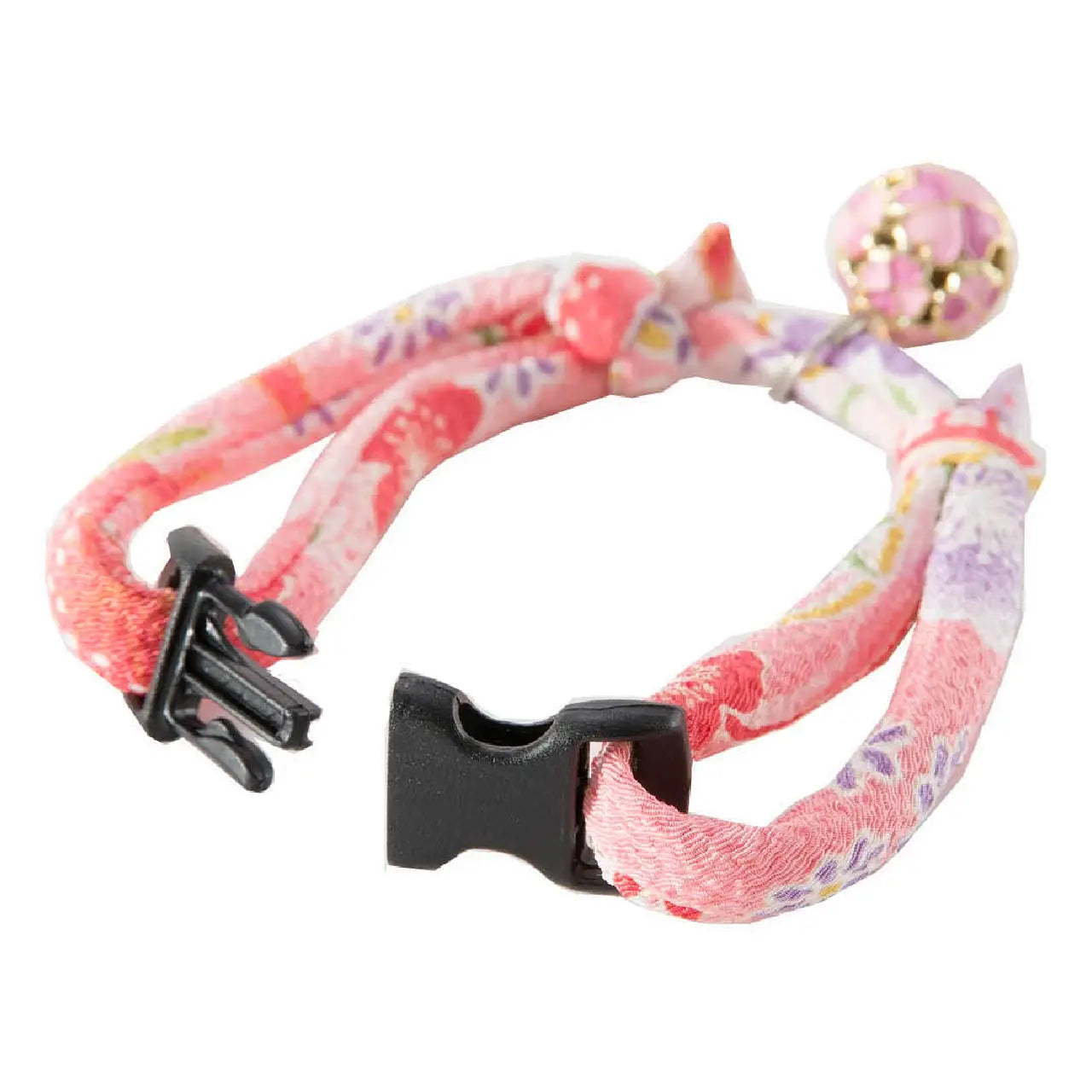 Cat Collar Chirimen With Clover