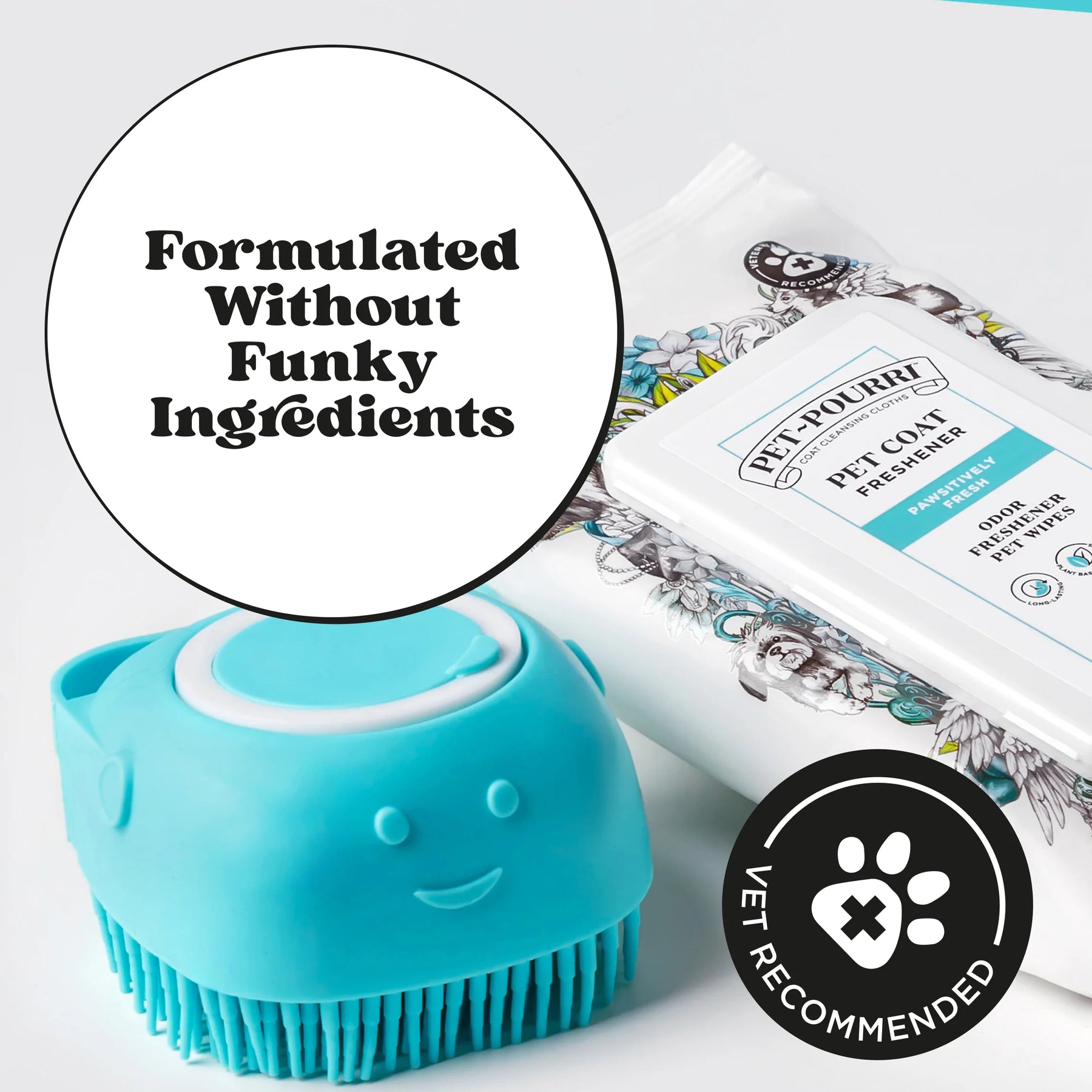 Pet-Pourri Pet Coat Wipes Pawsitively Fresh Scent