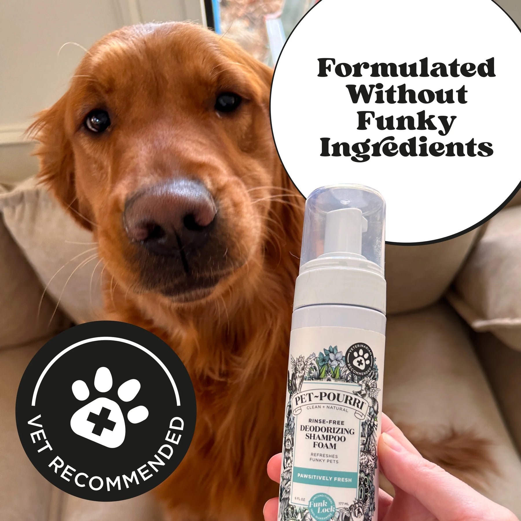 Pet-Pourri Pawsitively Fresh Rinse-Free Deodorizing Shampoo