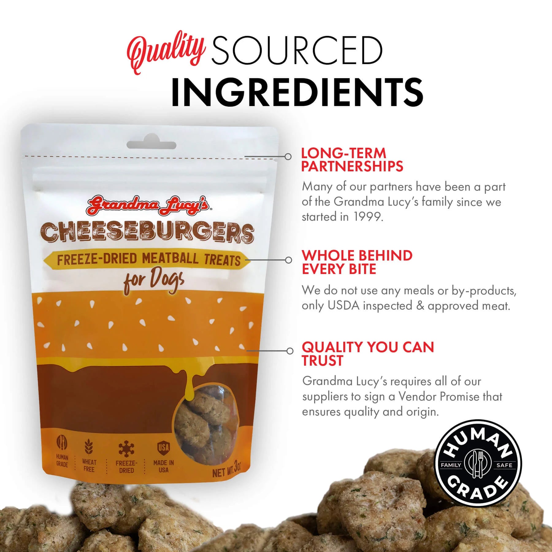 Grandma Lucy's - Dog Treats Cheeseburger