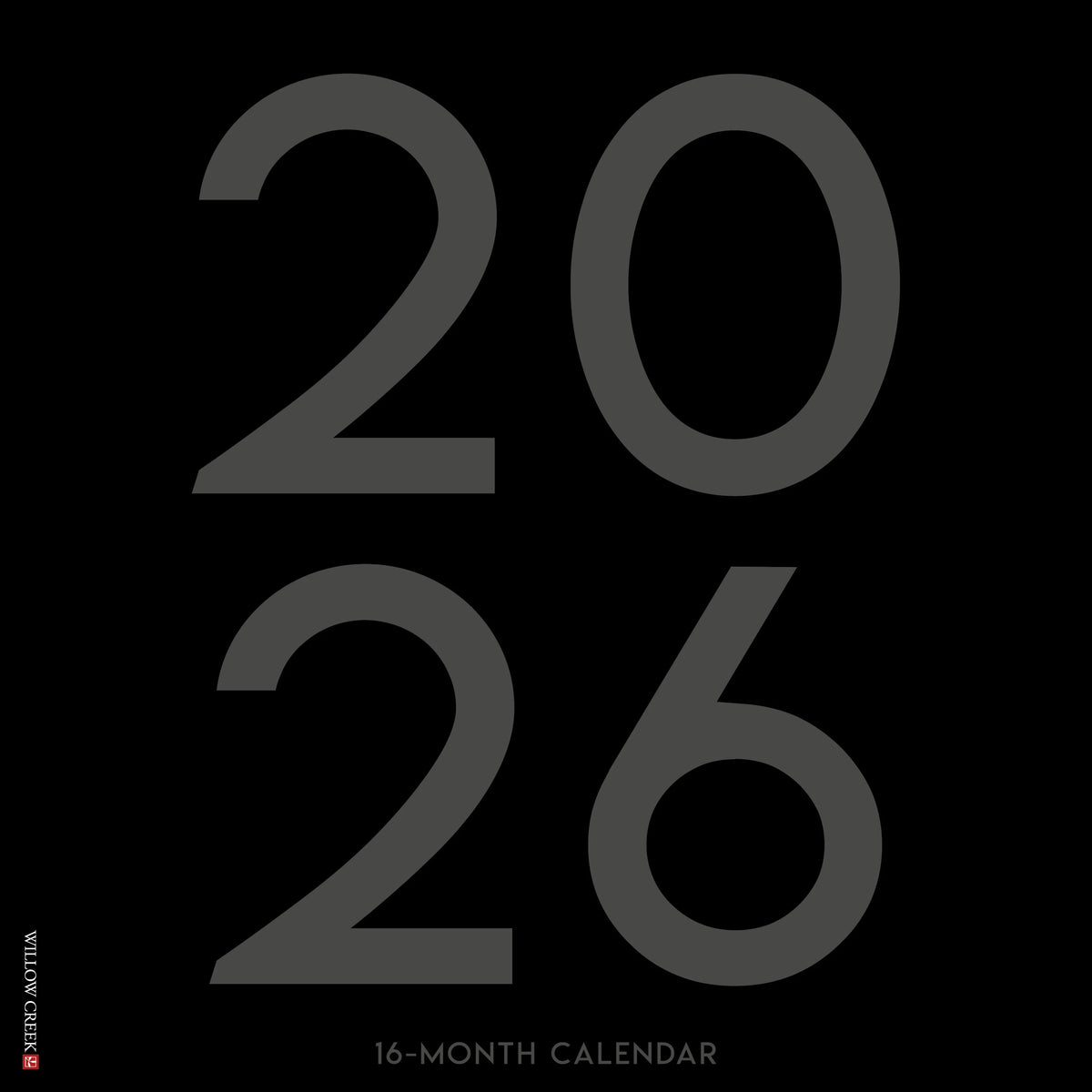 Willow Creek Press - 2026 Black & White Professional Large Grid Calendar