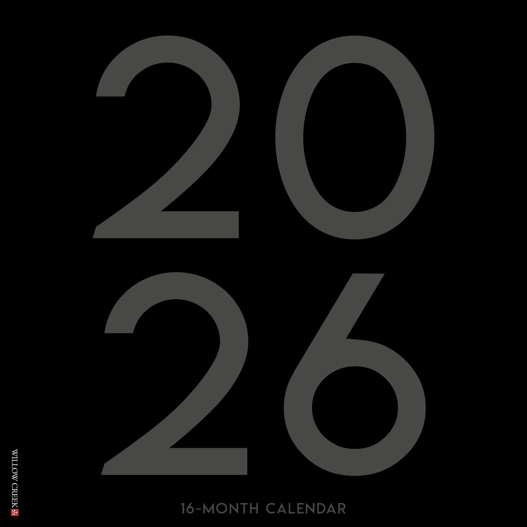 Willow Creek Press - 2026 Black & White Professional Large Grid Calendar
