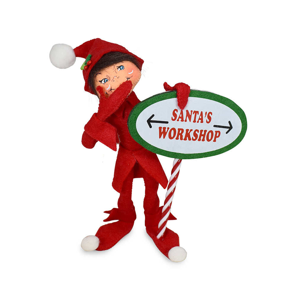 Annalee Naughty Santa's Workshop Elf 9"