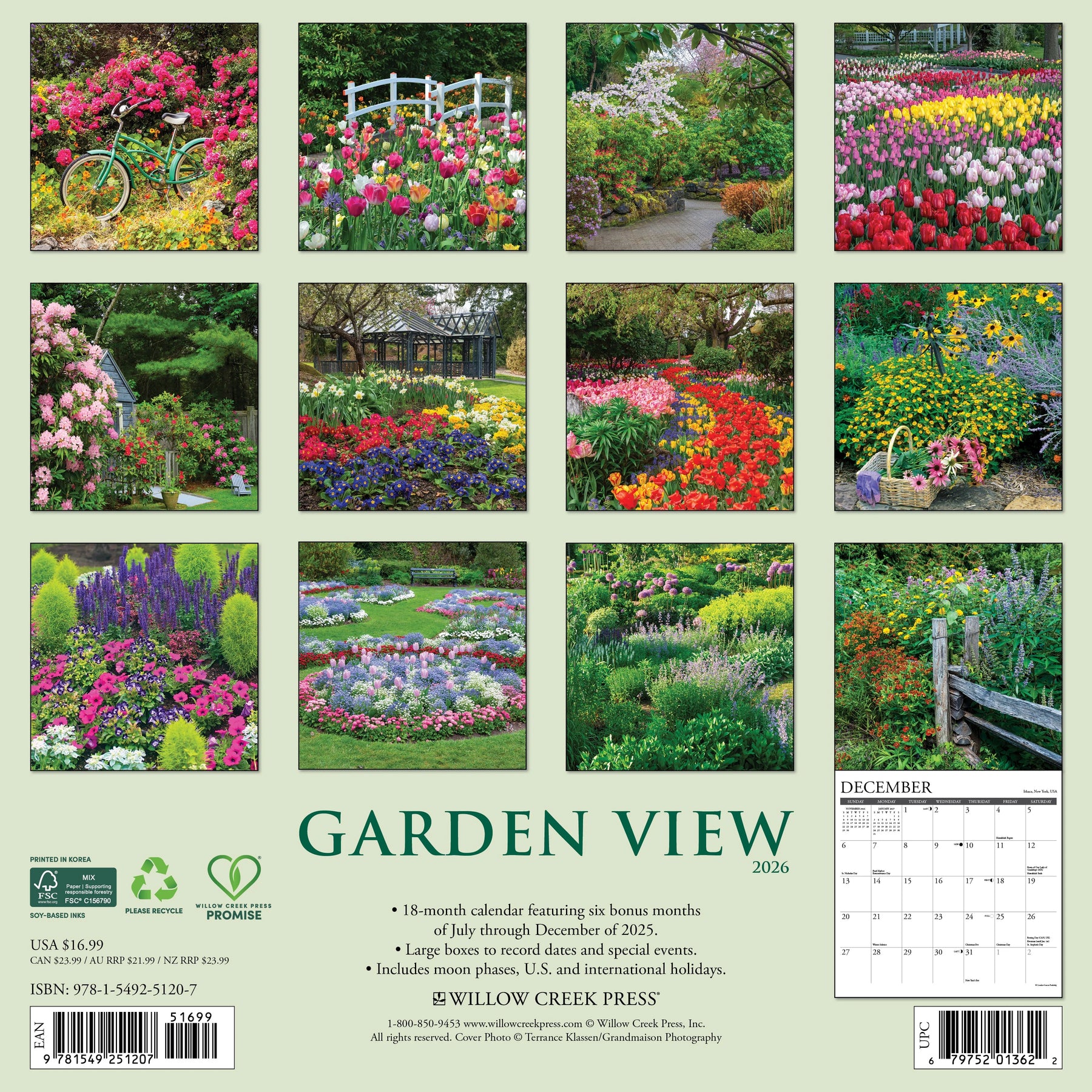 Willow Creek Press - 2026 Garden View Calendar