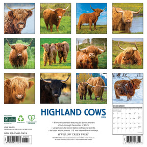 Willow Creek Press - 2026 Highland Cows Calendar