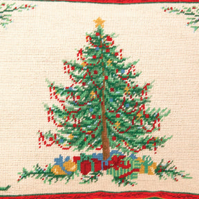 Peking HandiCraft - Pillow Classic Christmas W/ Berry Needlepoint