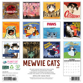 Willow Creek Press - 2026 Mewvie Cats Calendar