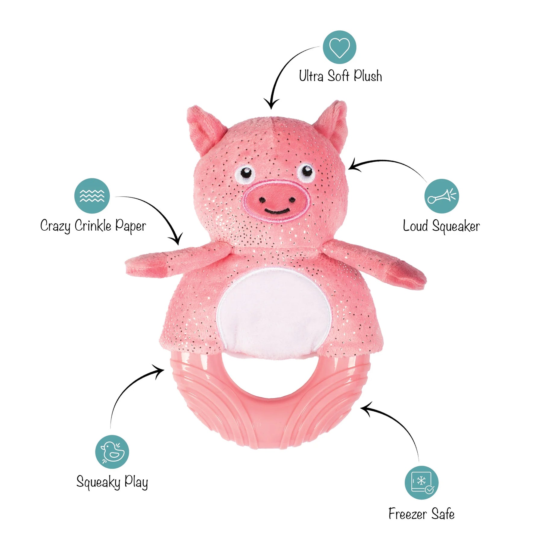 Petshop by Fringe Studio - Dog Toy Plush Get Piggy With It
