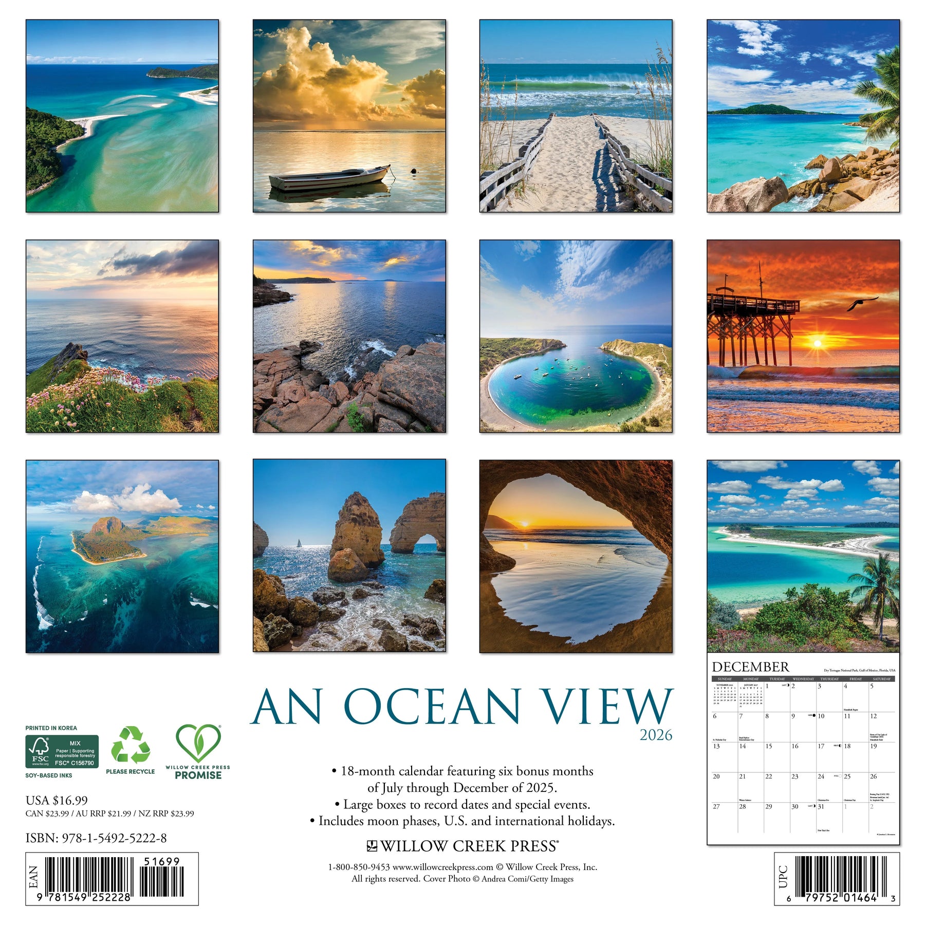 Willow Creek Press - 2026 Ocean View Calendar
