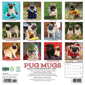 Willow Creek Press - 2026 Pug Mugs Calendar