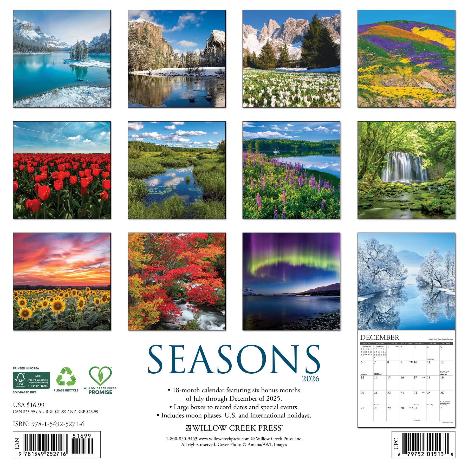 Willow Creek Press - 2026 Seasons Calendar