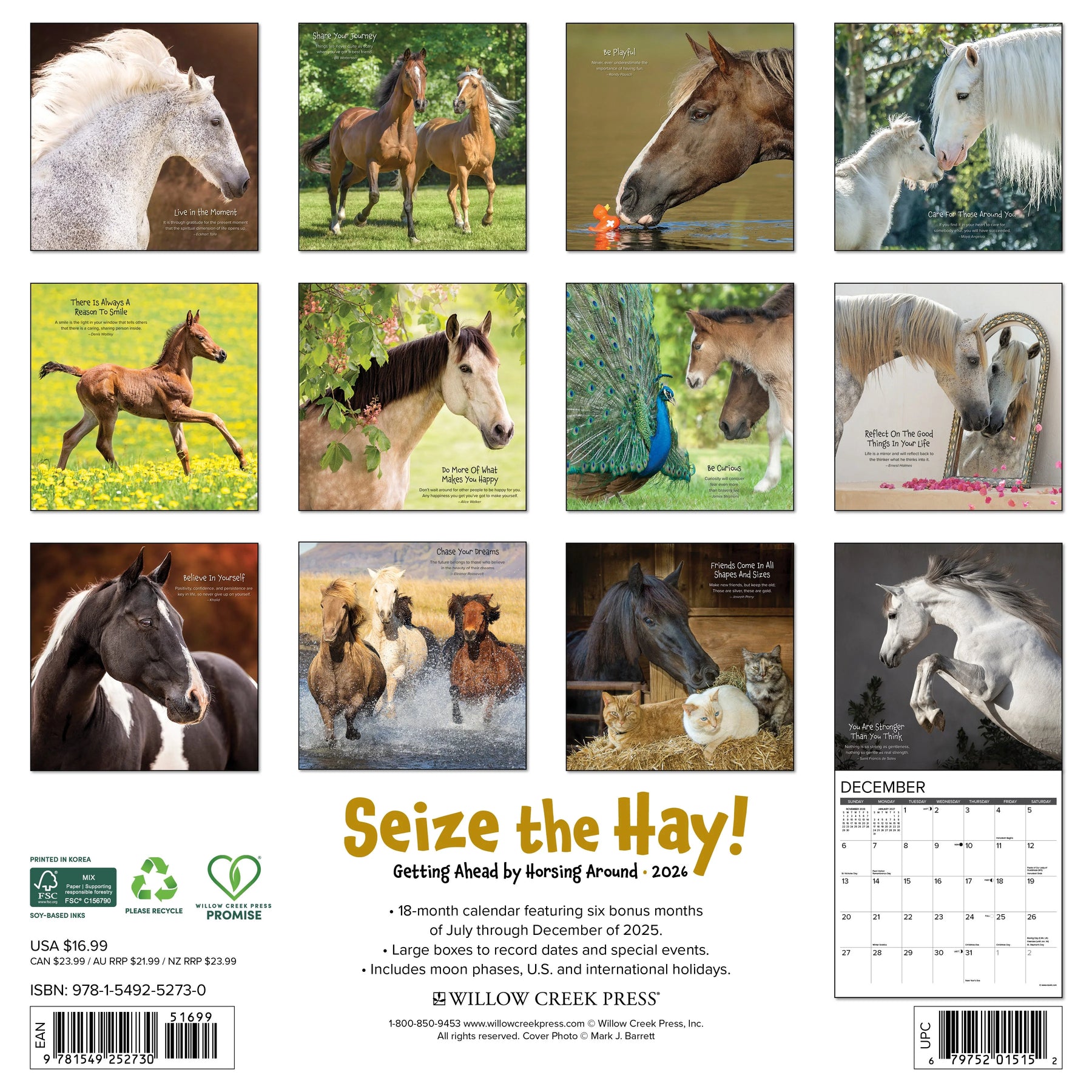Willow Creek Press - 2026 Seize The Hay Calendar
