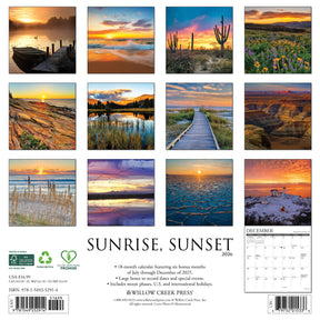 Willow Creek Press - 2026 Sunrise, Sunset Calendar