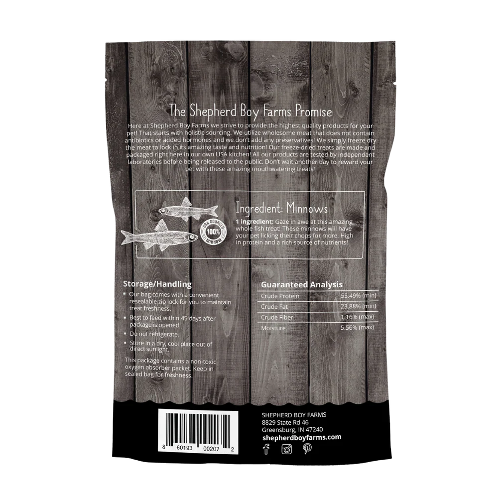 Shepherd Boy Farms - Minnows Freeze Dried Dog & Cat Treats