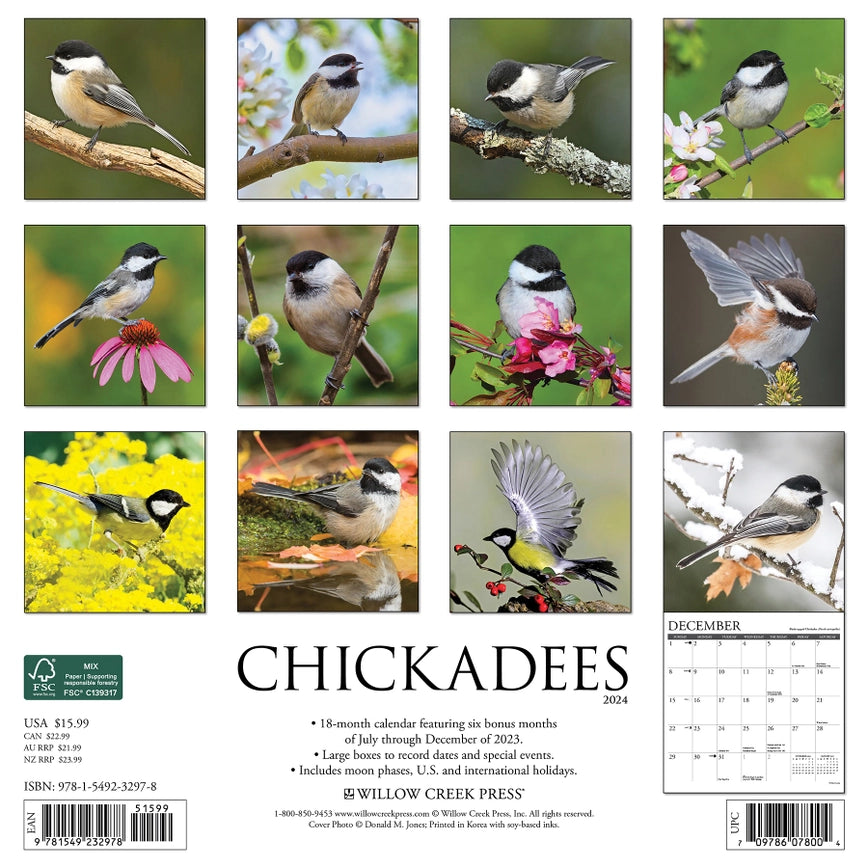 2024 Chickadees Calendar