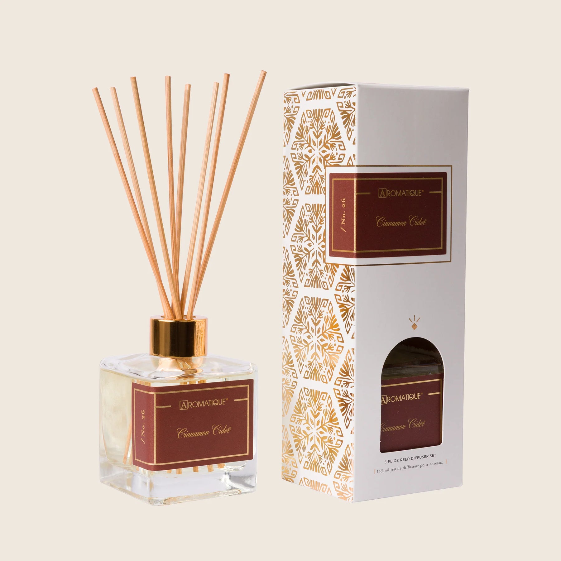 Aromatique - Reed Diffuser Square Cinnamon Cider