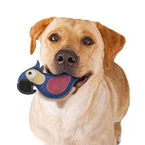 Dura-Fused Leather Parrot Dog Toy