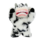 Tuffy Dog Toys - Mighty Jr Angry Animals Cow Plush Squeaky Dog Toy