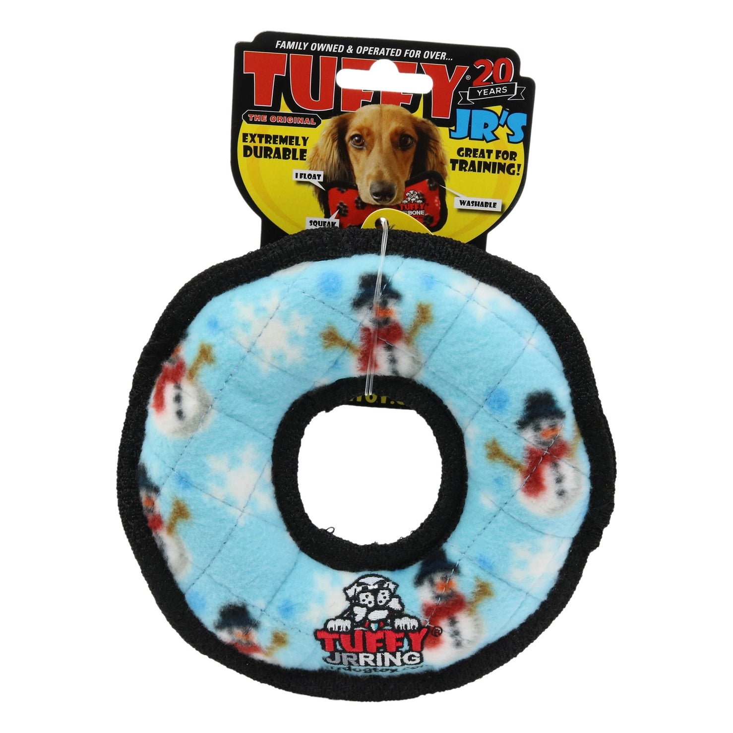 Tuffy Dog Toys - Tuffy Holiday Jr Ring Snowman
