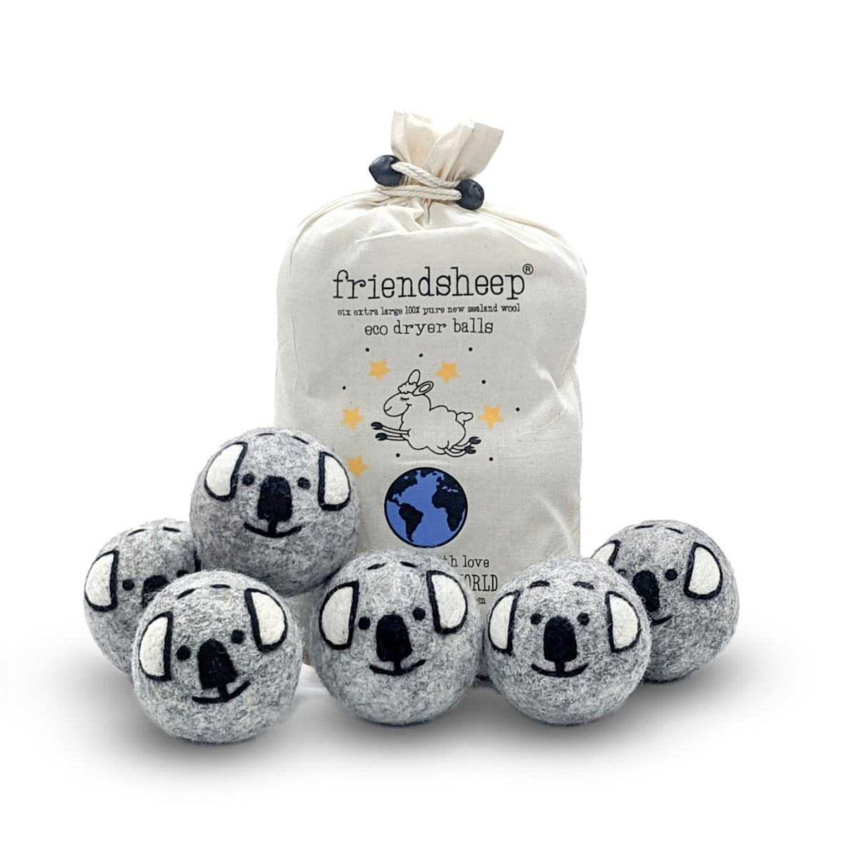 Friendsheep - Eco Dryer Ball Koala (Set of 6)