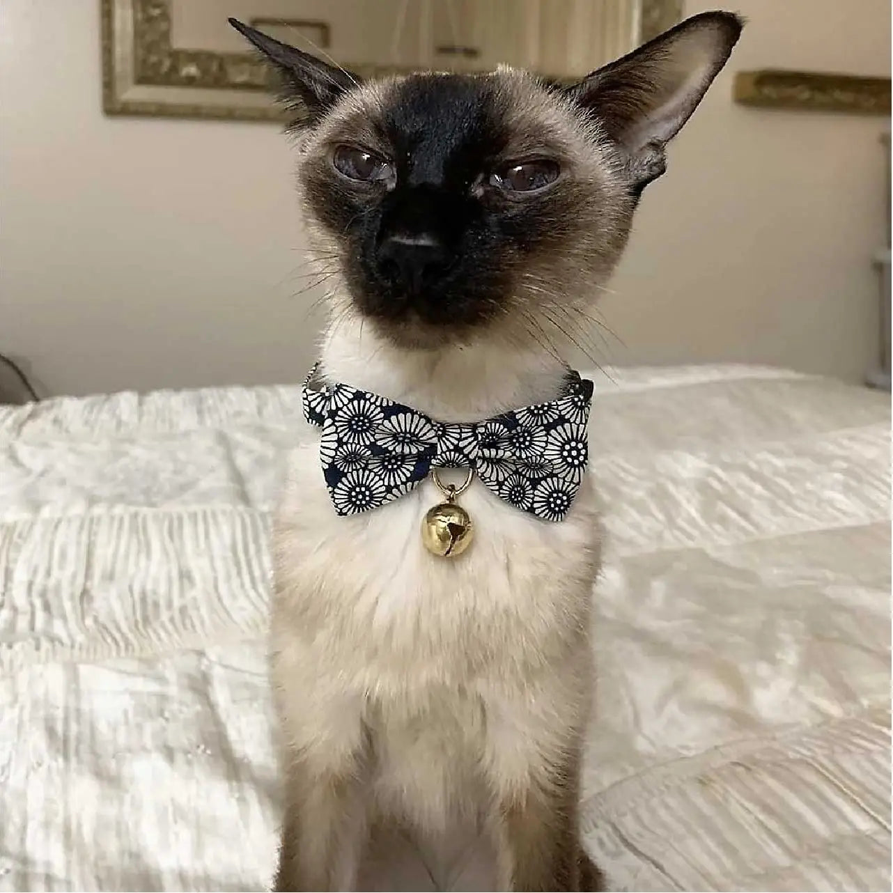 Cat Collar Kiku Ribbon Bow Tie