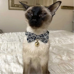 Cat Collar Kiku Ribbon Bow Tie