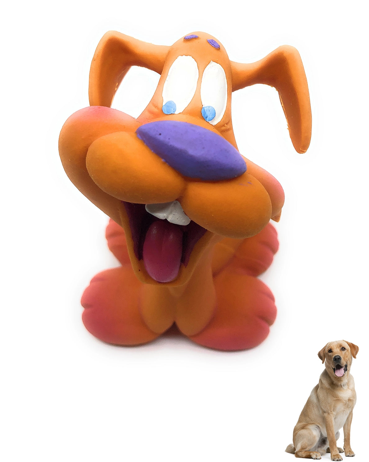Squeaky Retro Smiley Dog Toy